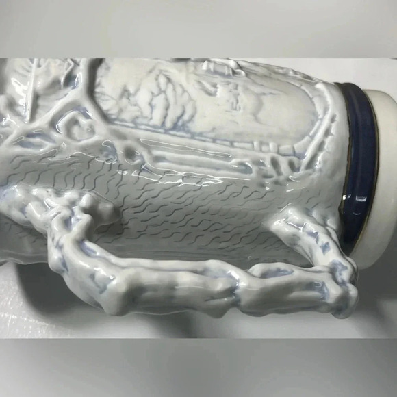 Epic Massive 14”h Viking, Dragon, Bone Handled Ceramic Stein w/ Wizard Lid 🤯👌 - Picture 14 of 15